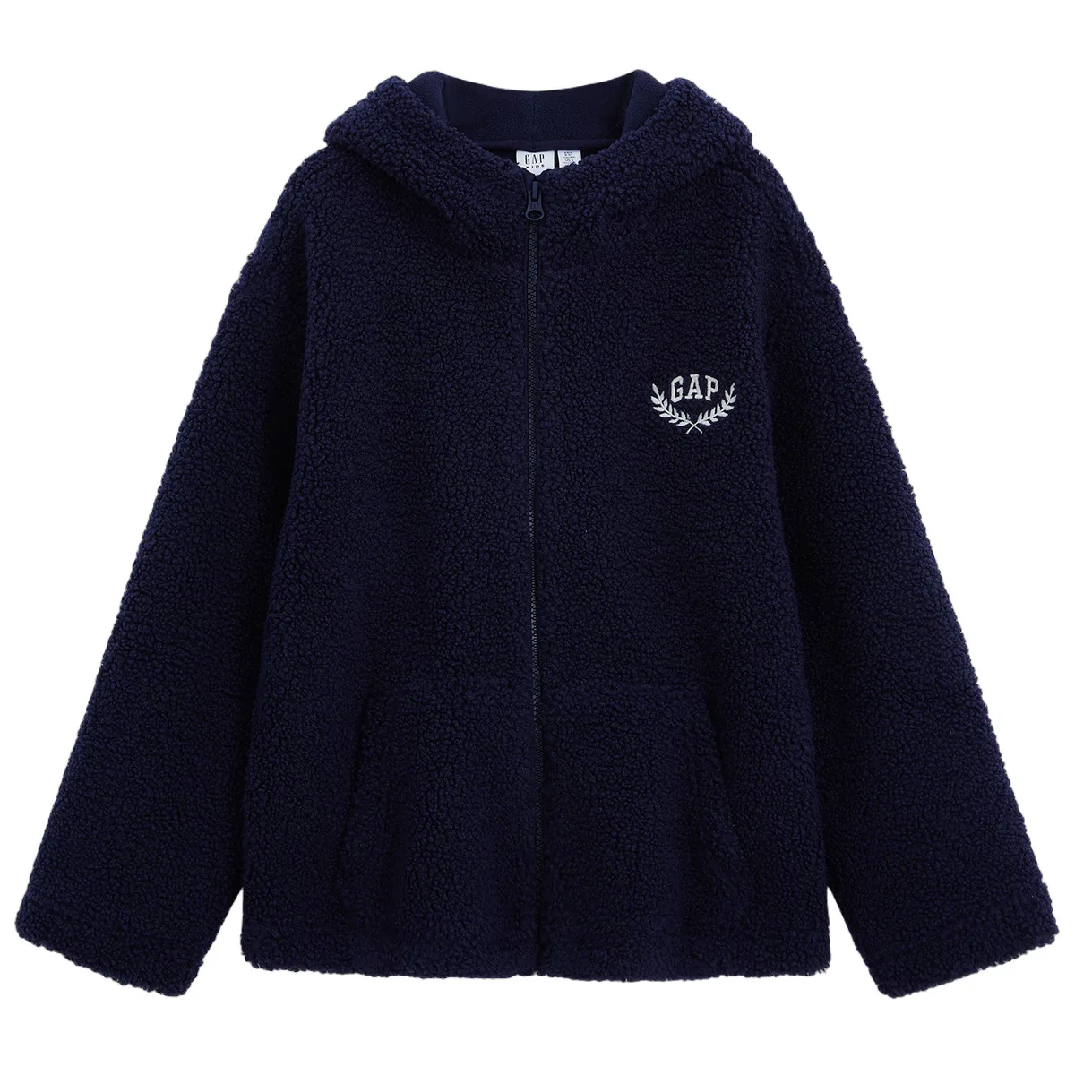 Детское худи с капюшоном неотстегивающимся, средней посадки, GAP, Beige — фото 4