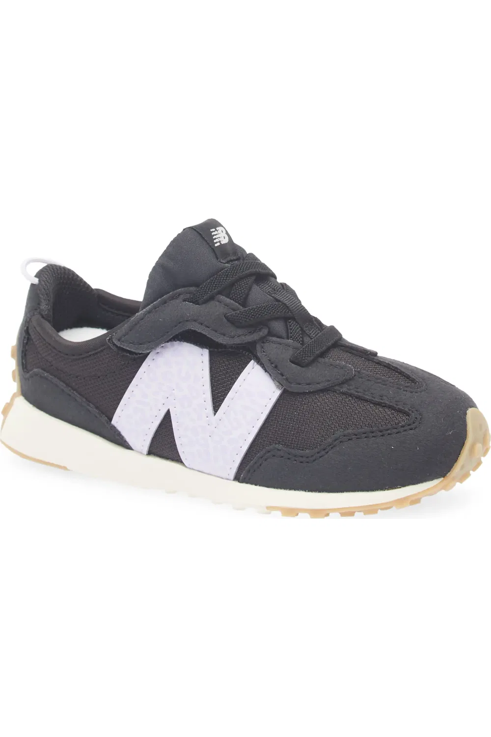 Детские кроссовки для первых шагов 327 New Balance, черный/ярко-лавандовый