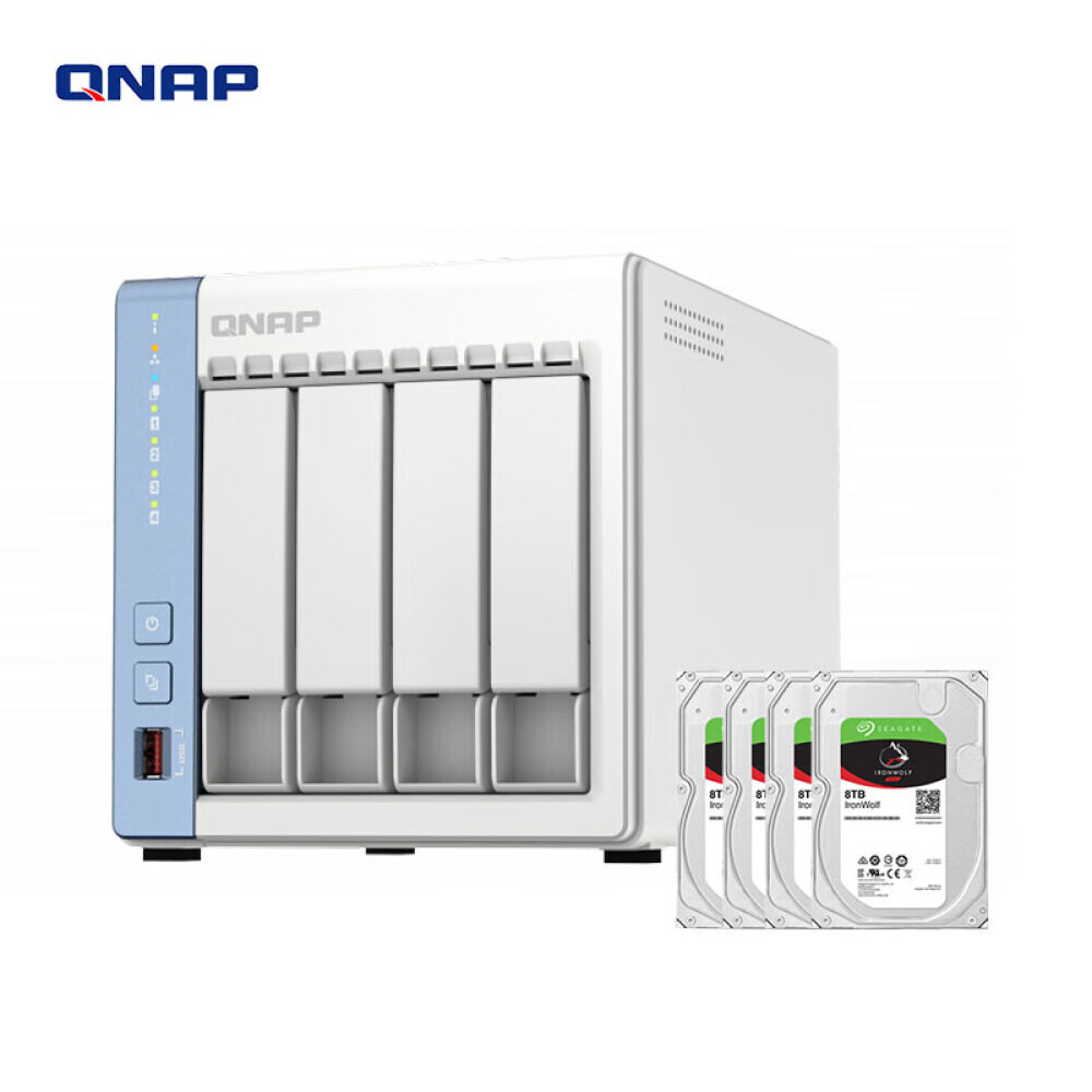 

Сетевое хранилище QNAP TS-462C 4-дисковое с 4 дисками по 8Тб