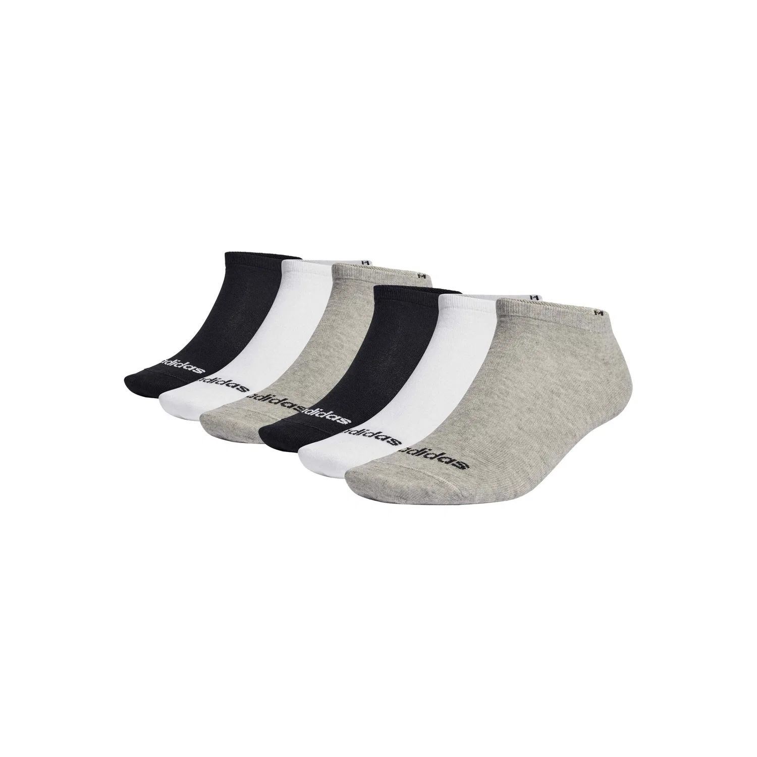 Мужские носки-следы тонкие линейные Low-Cut Adidas Originals, Black/Gray/White