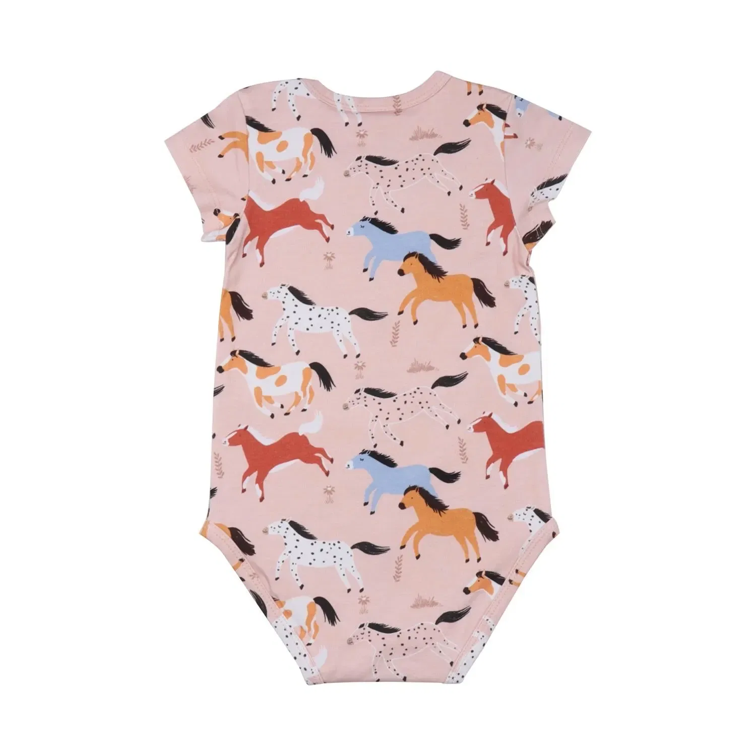 Боди детское хлопковое Body Baby Horses Walkiddy, бежевый — фото 2
