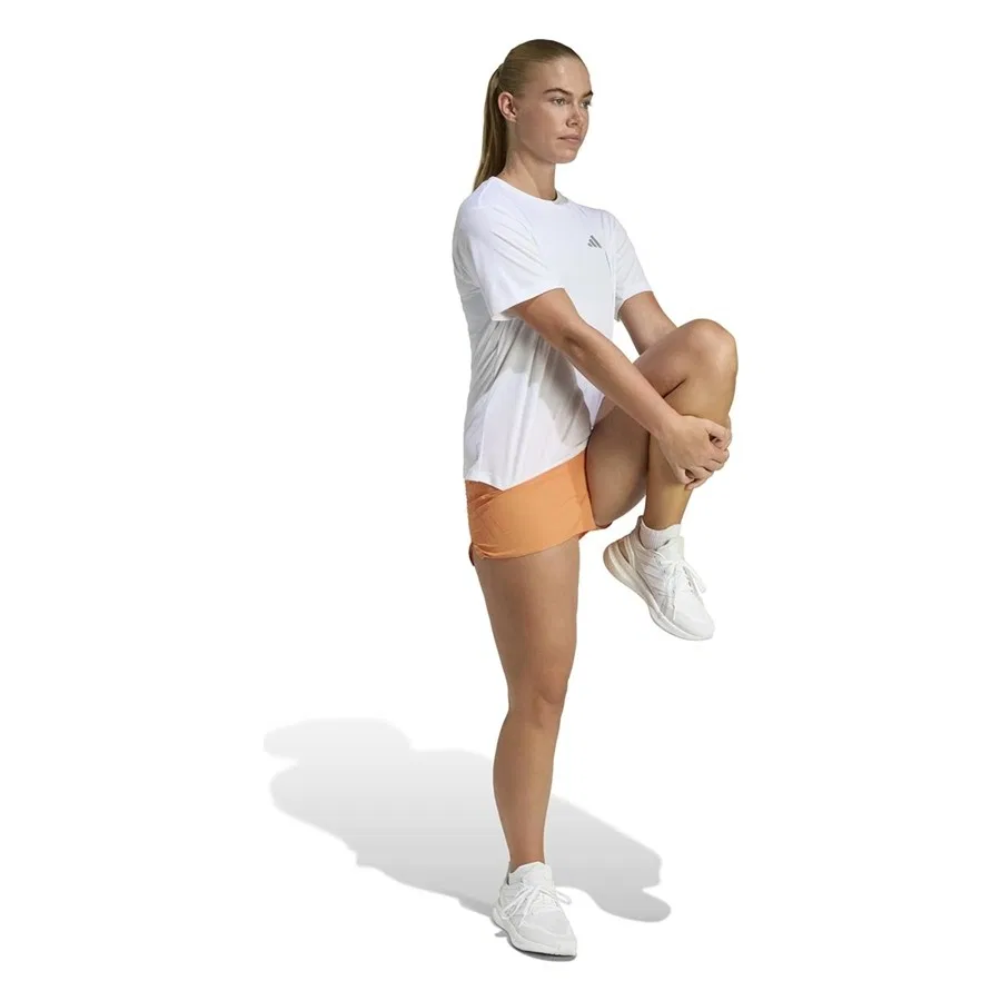 Женская футболка с принтом Run Ess Tee W adidas, Белый — фото 4