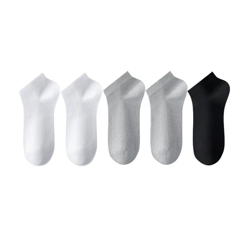 Детские носки-невидимки, набор из 6 пар, MADALLO, White 2+Light Gray 2+Black