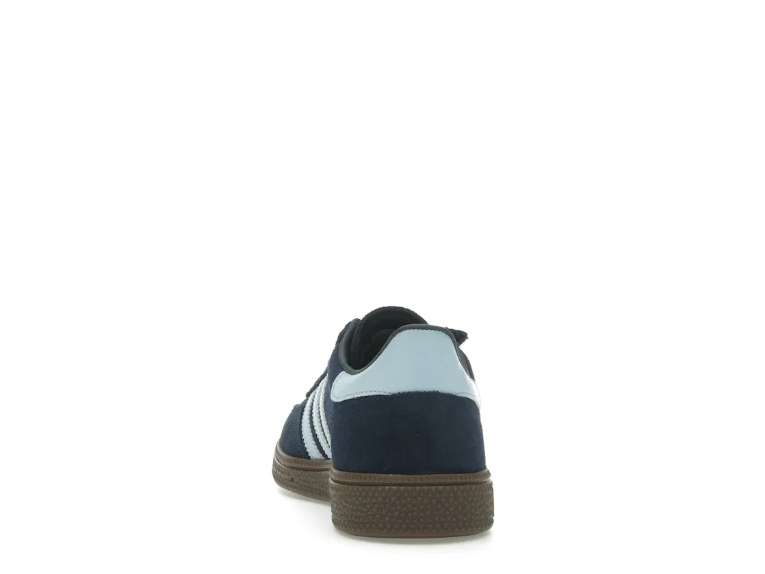 Детские кроссовки для мальчиков с закрыванием на липучке Adidas Handball Spezial Comfort Closure, Collegiate Navy Clear Sky Gum — фото 4