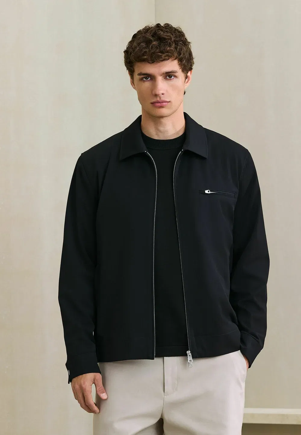 Куртка прямого кроя - модель motionflex smart twill zip shacket - легкая куртка Next, Black