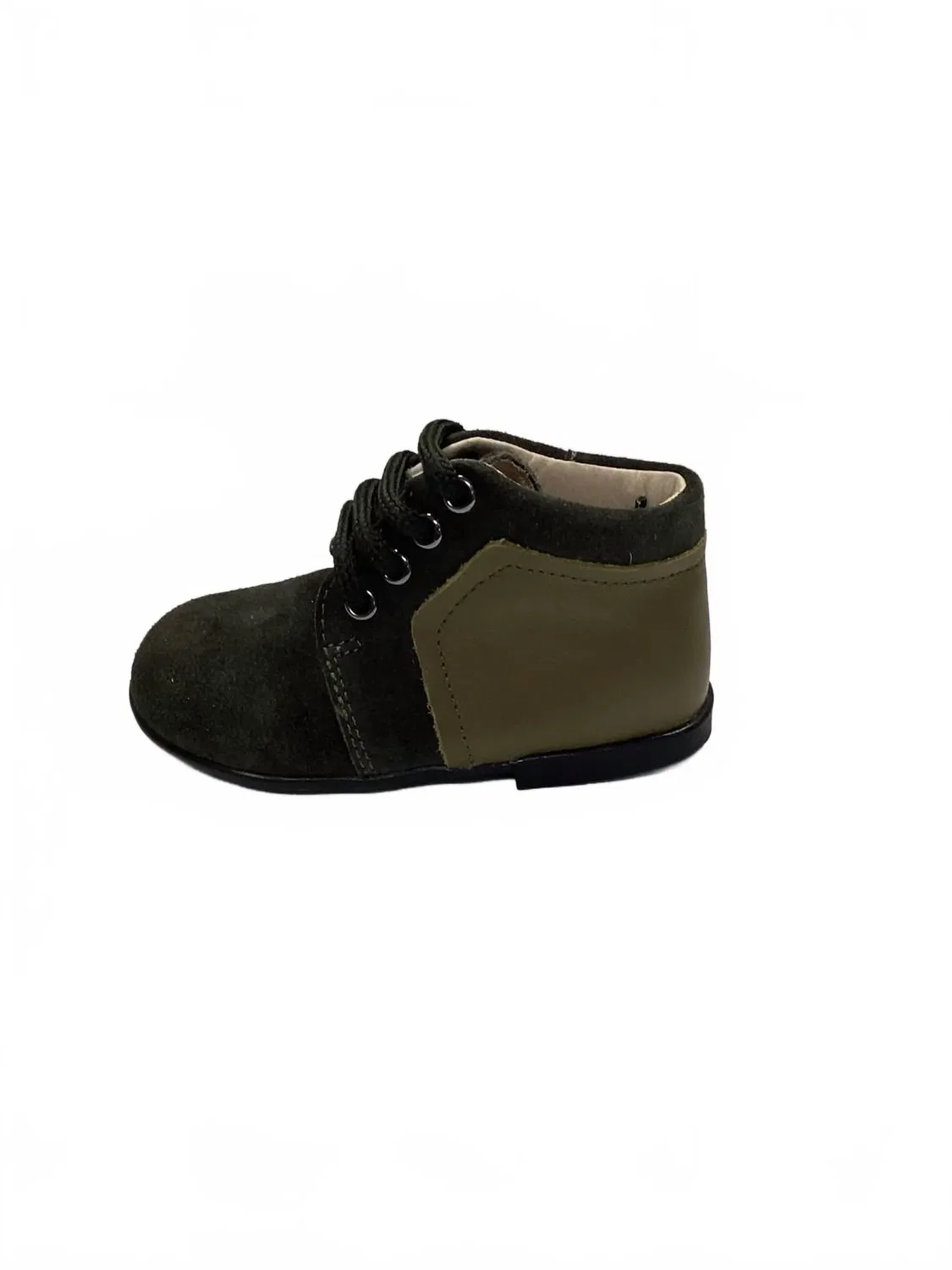 Детские ботиночки на шнуровке с декором Pete Lace Boutaccelli, Olive Combo — фото 2