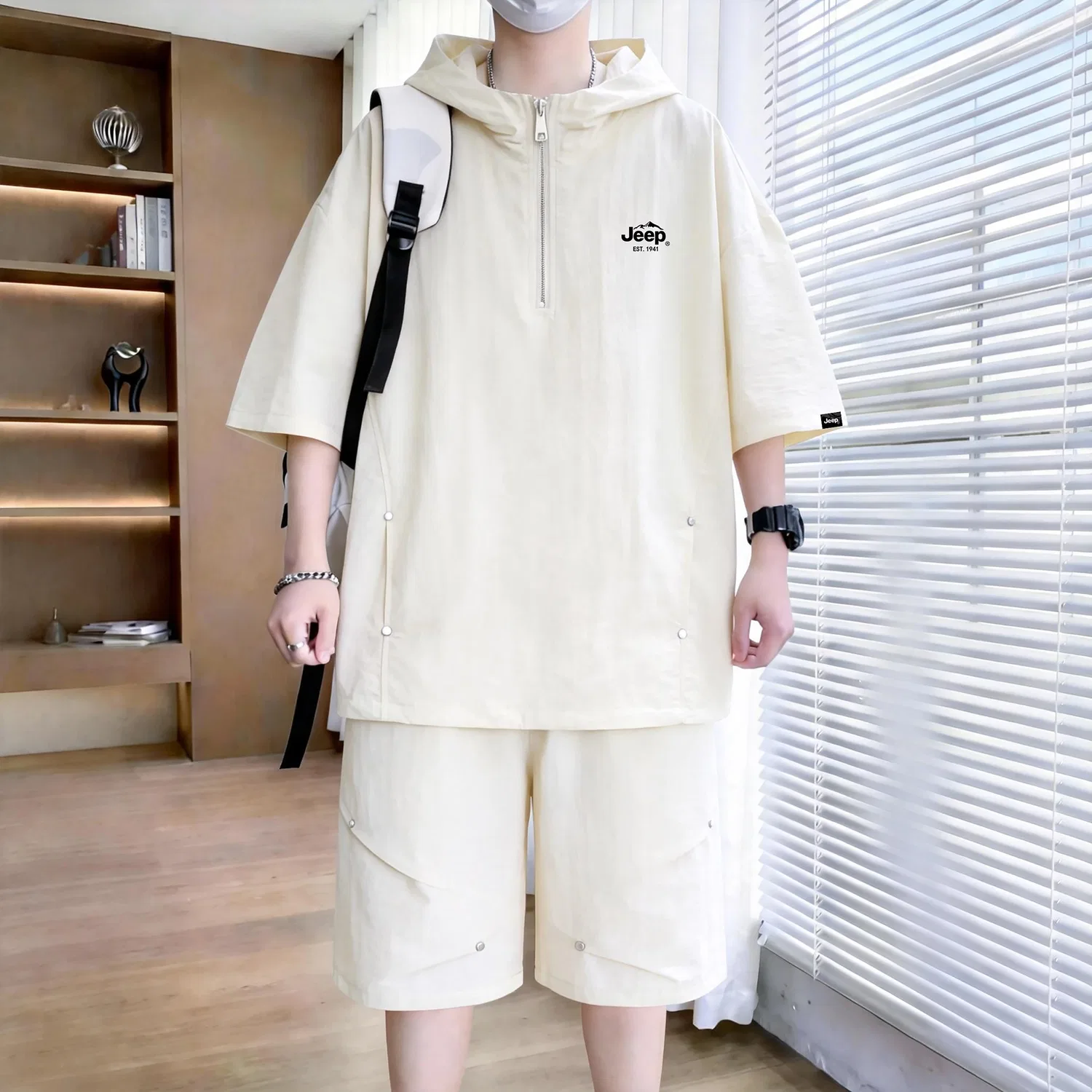 Детский спортивный комплект с капюшоном Jeep, Gray Green — фото 4