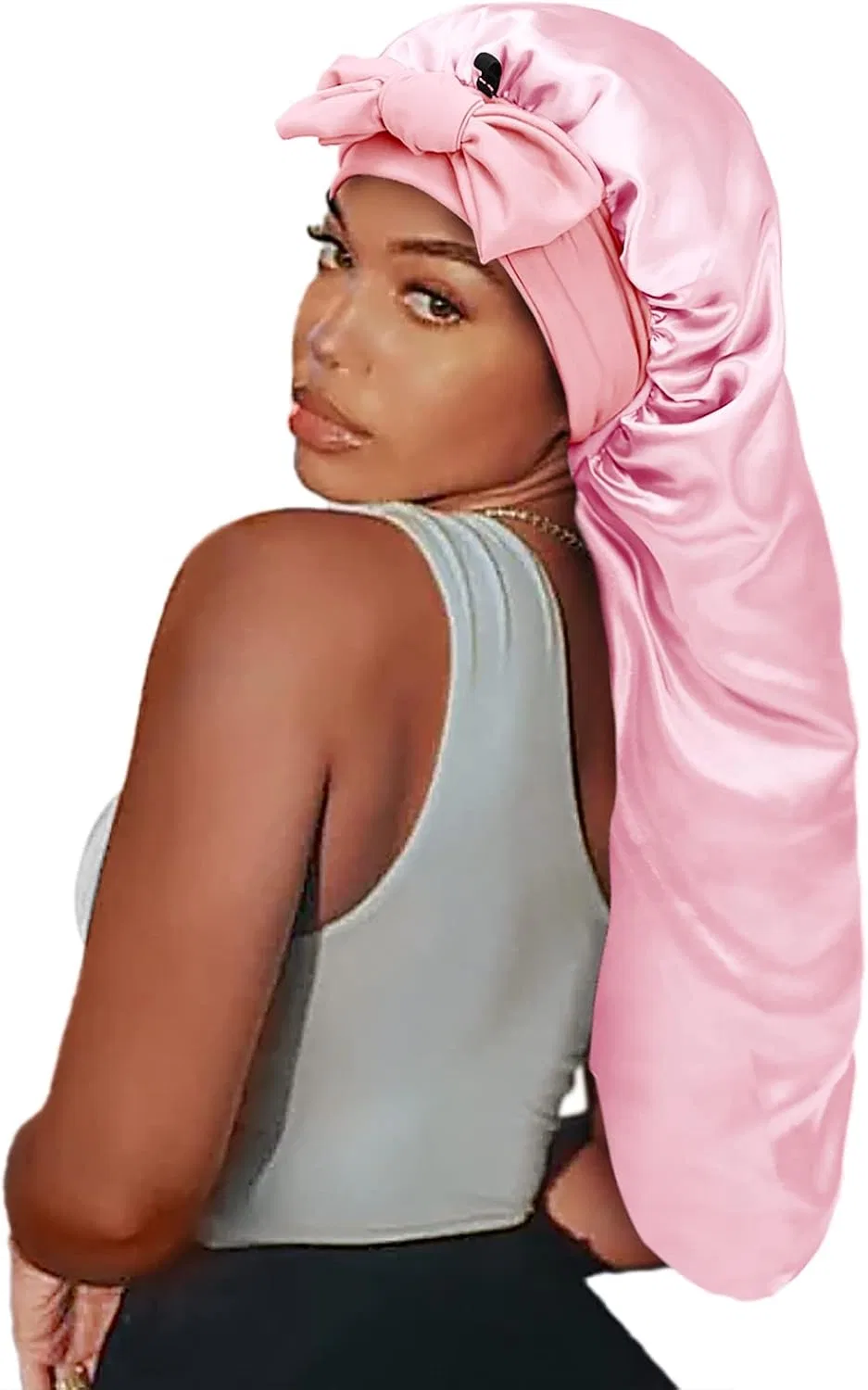 Шапочка для душа Satin Silk Bonnet, Isshin Beauty, XL, rose — фото 2