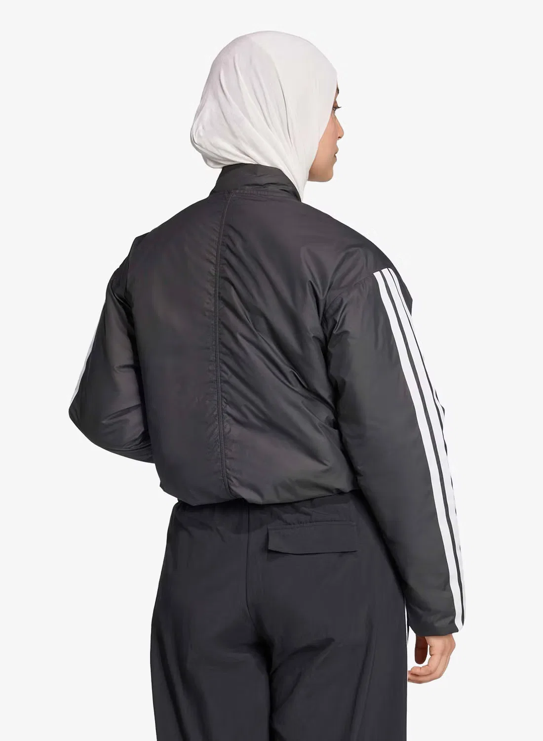 Куртка-бомбер утепленная с технологией Climawarm 3-Stripes essential insulated Adidas, черный — фото 2