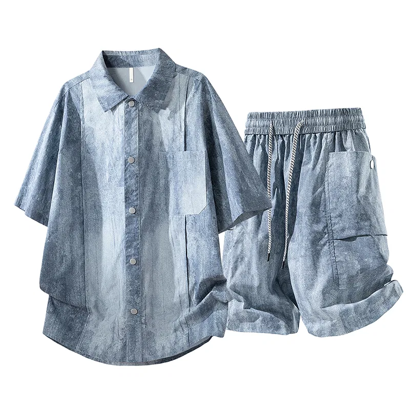 Детский комплект рубашек с воротником Sugarfunk, Upgraded Tie-Dye Glacier Blue