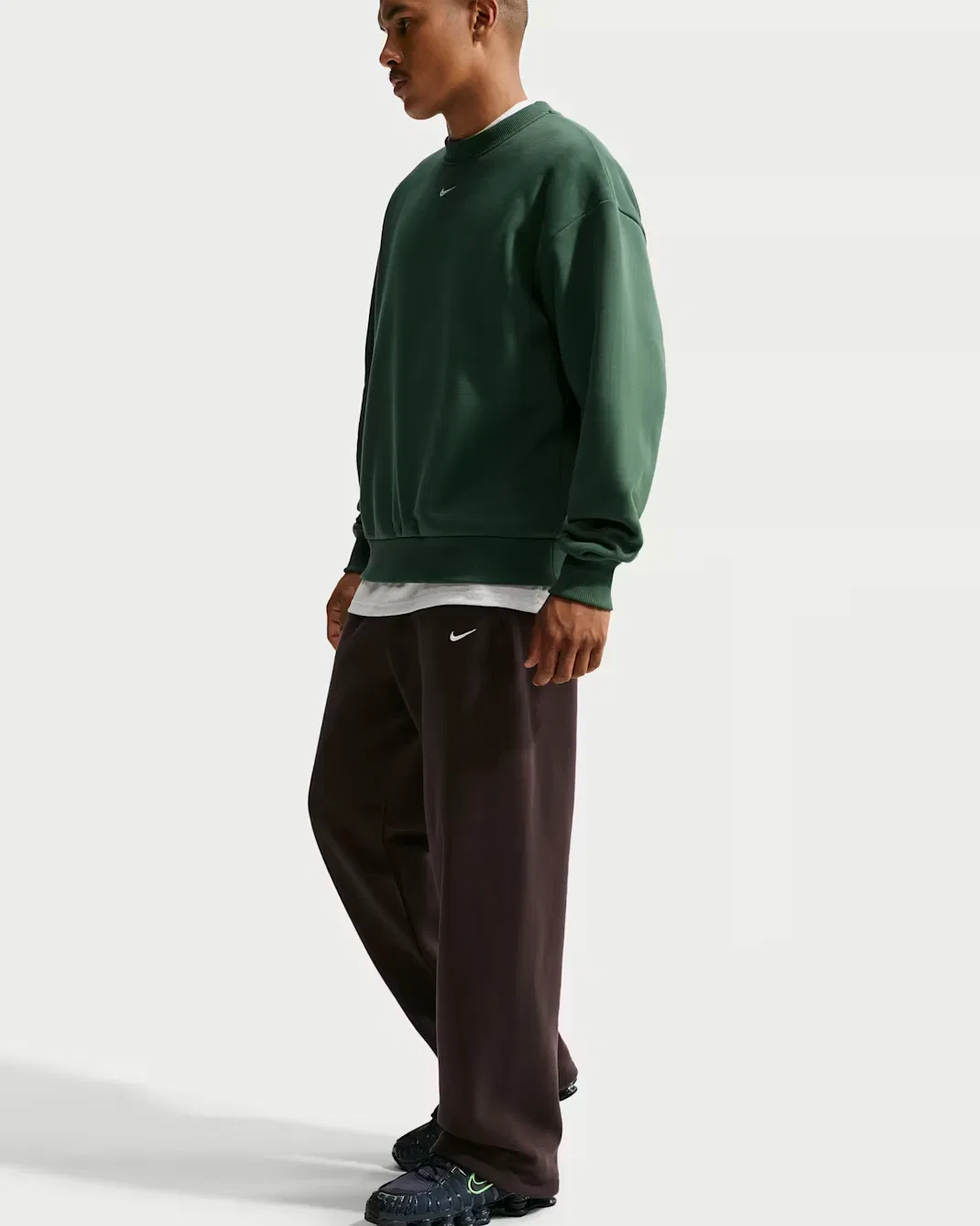 Мужские брюки на резинке Nike Solo Fleece, Velvet Brown/Sail — фото 4