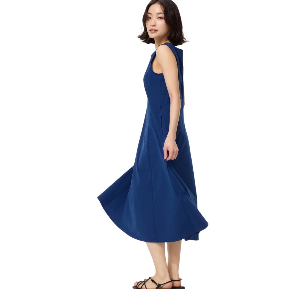 Платье без рукавов Uniqlo Ultra-stretch AIRism Short Length, 68 синий