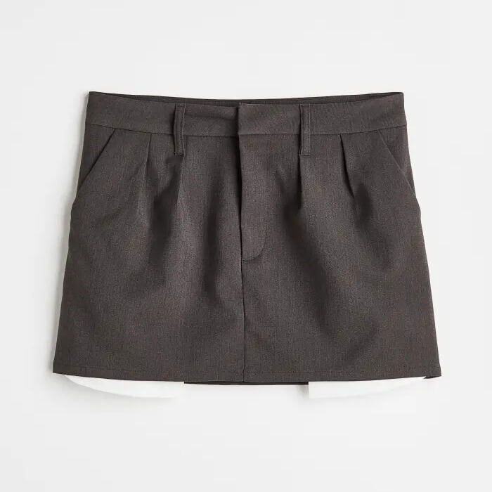 

Юбка H&M Mini Twill, темно-серый