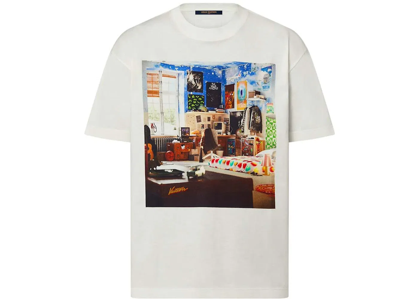 Мужская футболка с принтом Louis Vuitton, Milky White