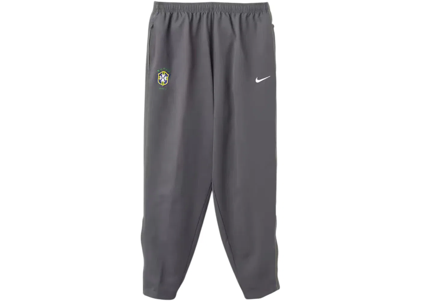 Мужские спортивные штаны с принтом Nike Total 90 Brazil Reissue Replica Soccer Track Pant, Dark Grey/Black