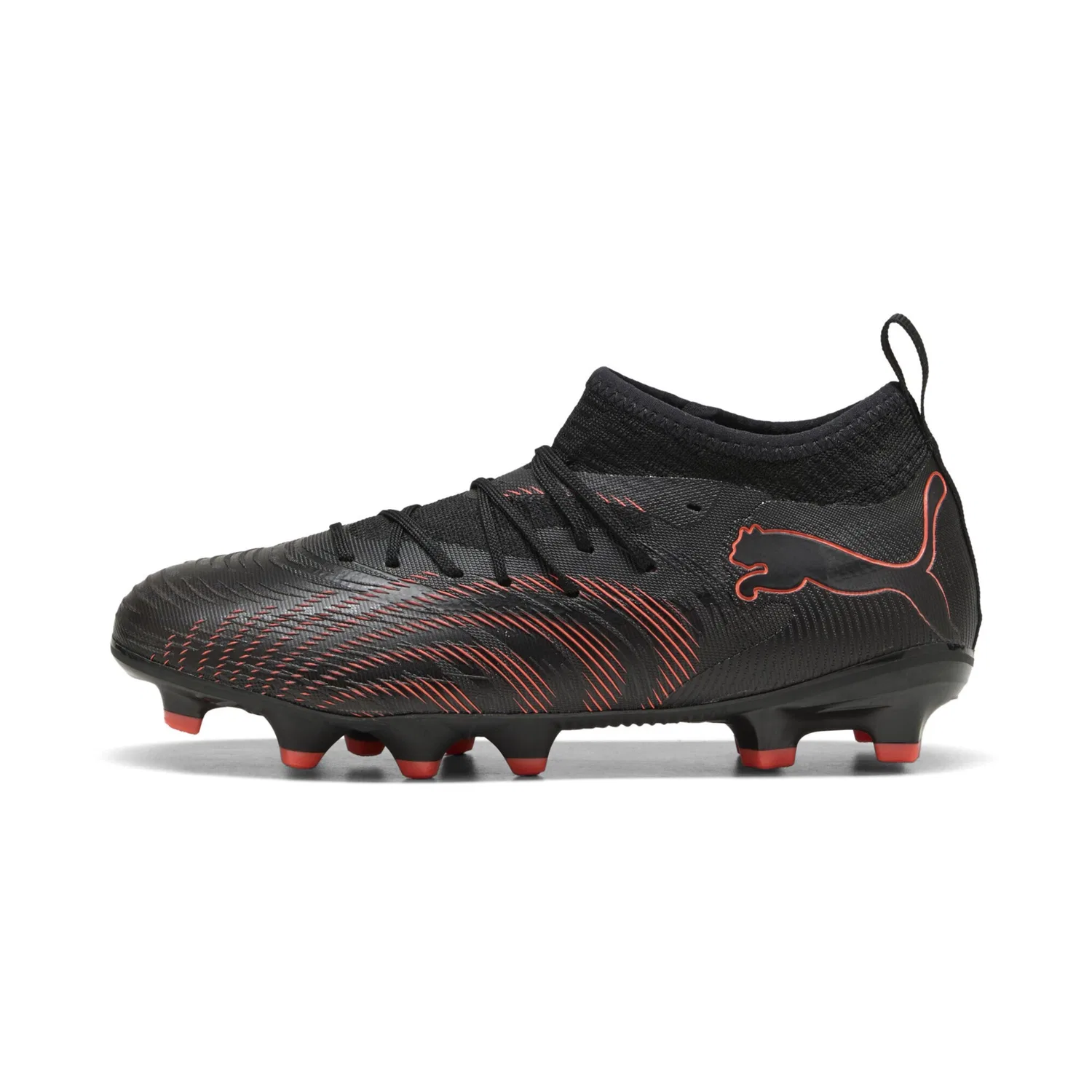 Детские футбольные бутсы FUTURE 9 MATCH PUMA, Black/Glowing Red/Strong Gray — фото 3