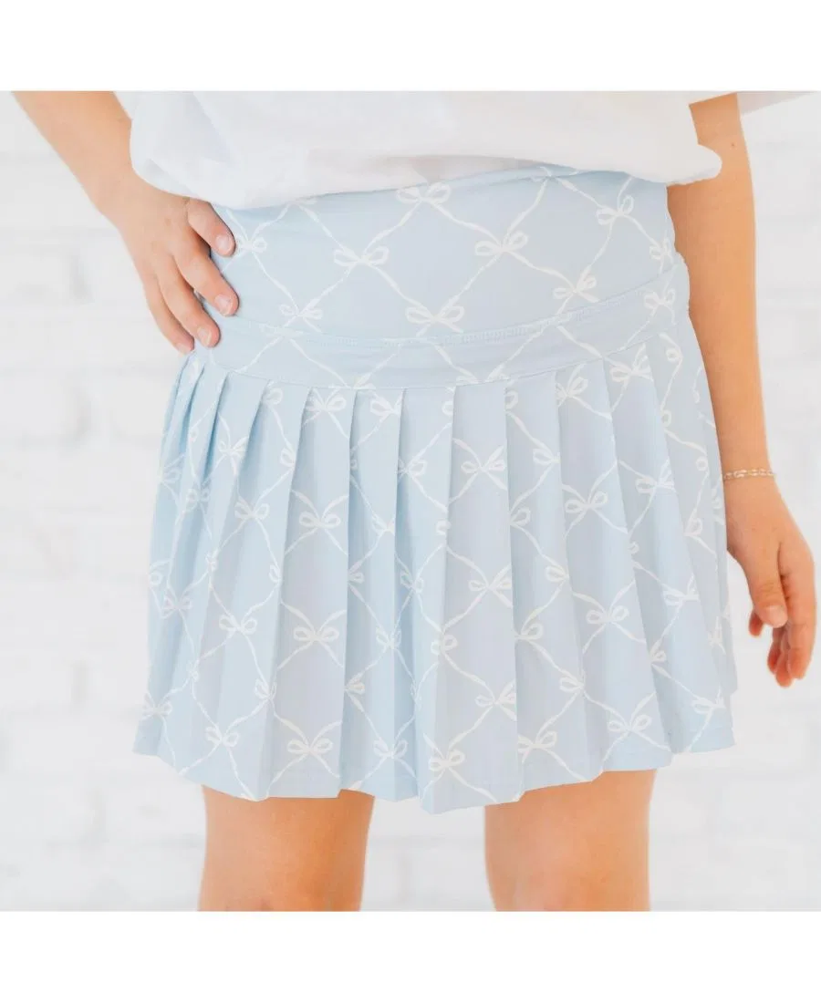 Юбка-шорты с бантом Athletic Skort Sweet Wink, Powder Blue — фото 3