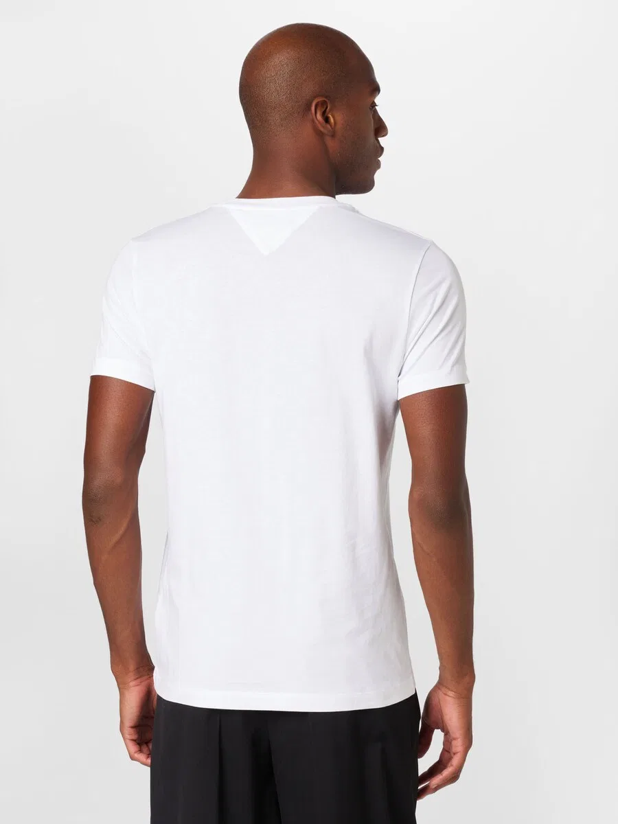 Футболка TOMMY HILFIGER Slim NYC Logo белого цвета — фото 4