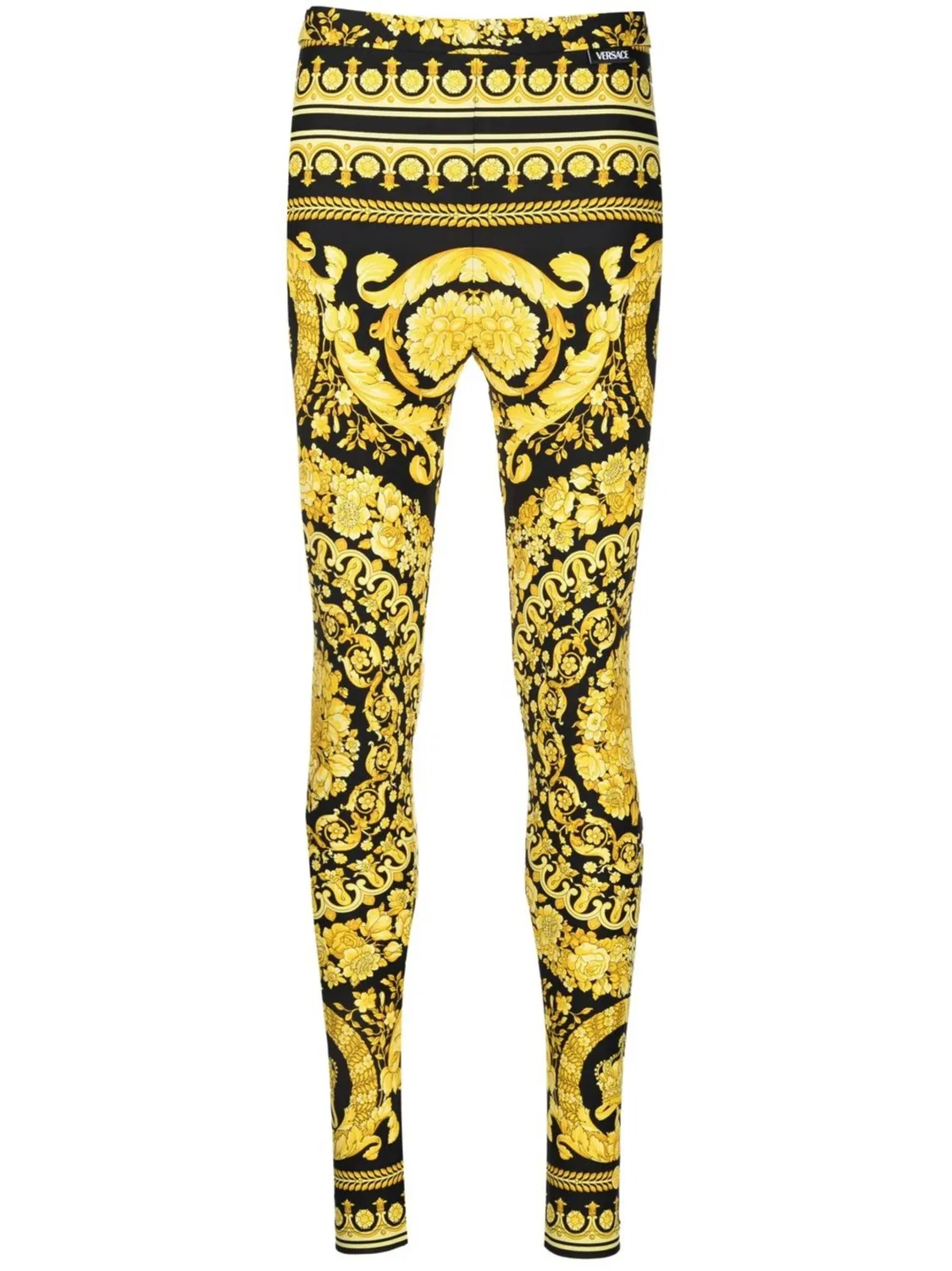 Versace Леггинсы Barocco желтые