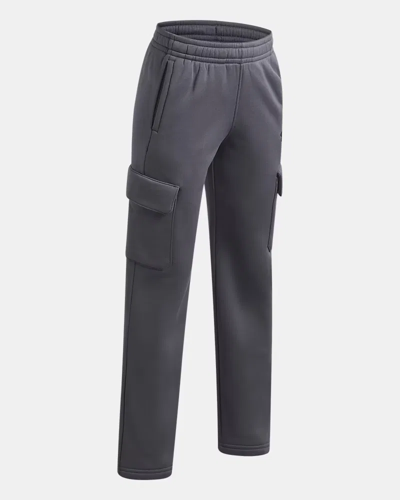 Брюки-карго детские утепленные, длина по внутреннему шву 66 см, Armour Fleece UnderArmour, Castlerock/Black — фото 3