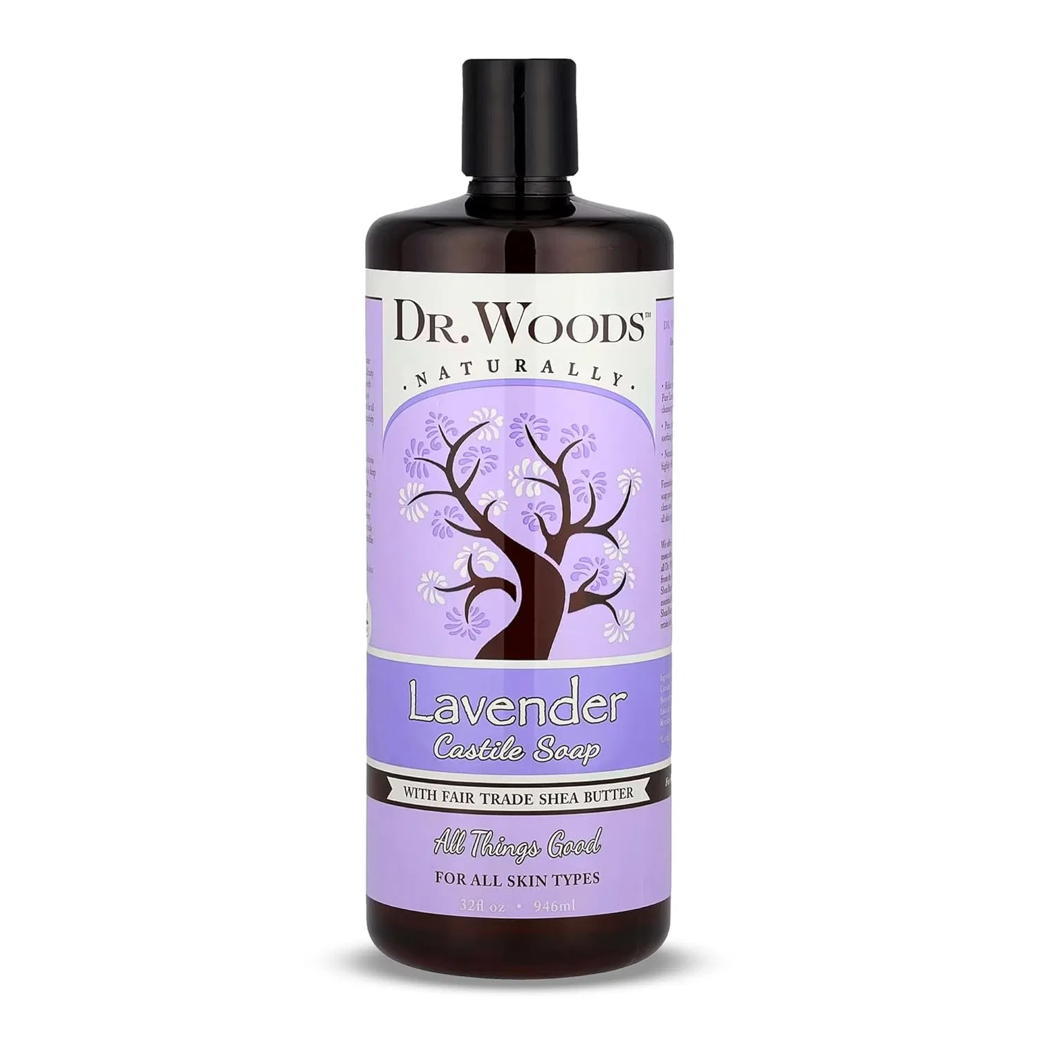 Мыло Dr. Woods Pure Castile Soap with Organic Shea Butter, Лаванда, 946 мл