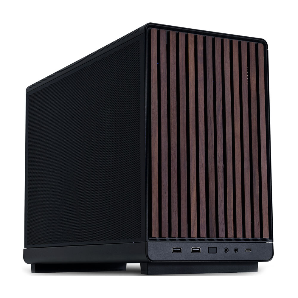 

Корпус Lian Li A3-mATX Wood, Mini Tower, чёрный/дерево
