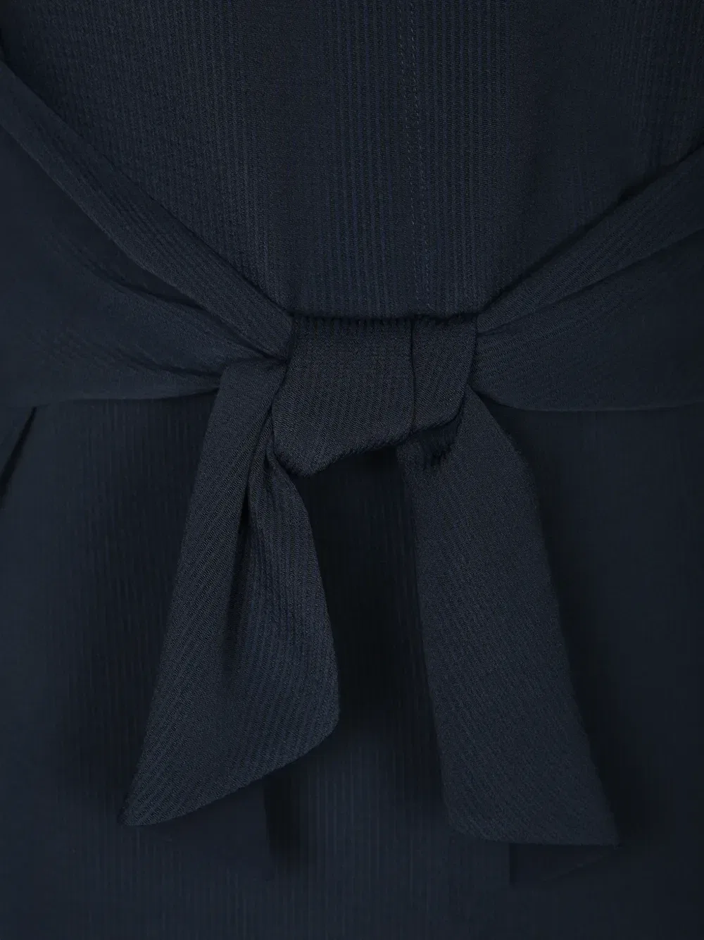 Платье мини с короткими рукавами и бантом EMPORIO ARMANI, синий — фото 3