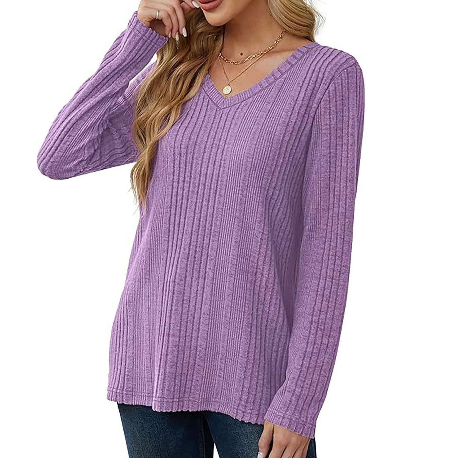 Женский свитер с v-образным вырезом Kindness Sweater, C — фото 4
