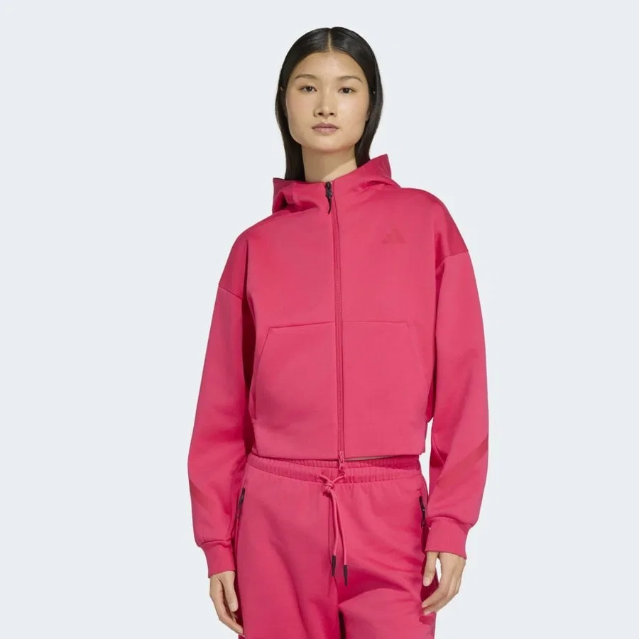 Женский свитшот с капюшоном и молнией Z.N.E. Cr Fz adidas, Розовый