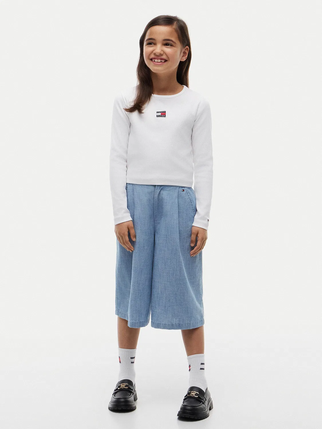 Блузка стандартного кроя для девочки Tommy Hilfiger, белый — фото 2