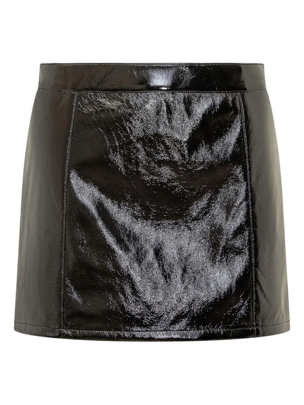 

Мини-юбка из искусственного лакированного материала Michael Michael Kors, черный