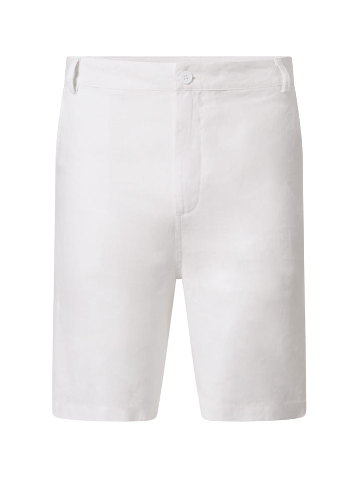 

CASH-MERE.CH Льняные короткие шорты белого цвета