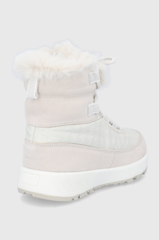 Женские зимние ботинки Columbia Slopeside Peak Luxe из искусственной замши и текстиля, бежевый — фото 3