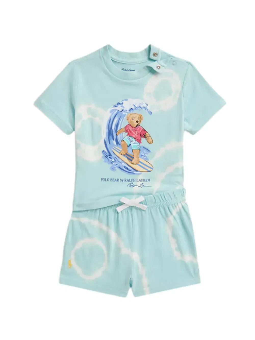Набор из шорт и футболки Polo Bear Polo Ralph Lauren Kids, синий