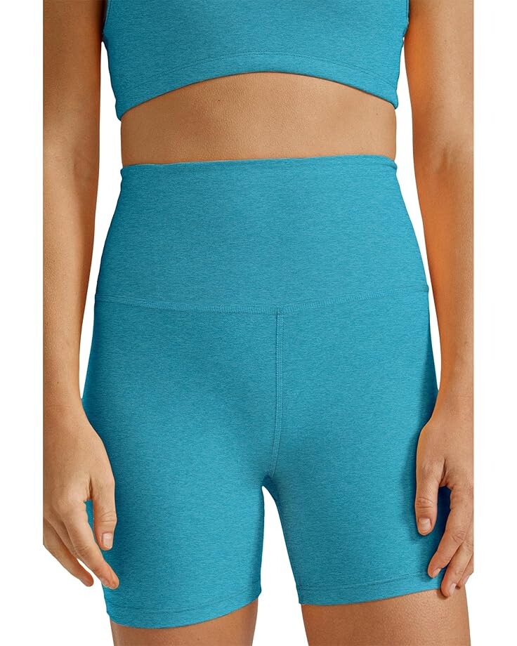 

Шорты Beyond Yoga Spacedye Keep Pace Biker Shorts, цвет Cali Blue Heather