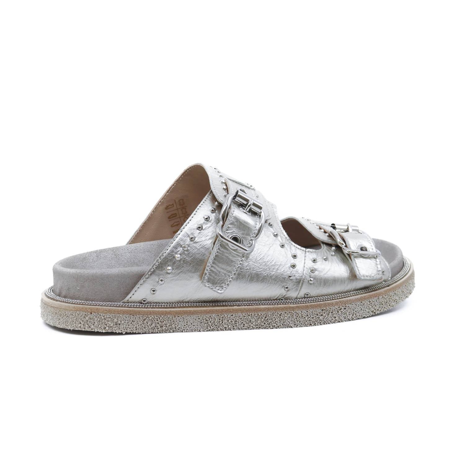 Women Porox Dust Studs Sandals In Silver Laura Bellariva — фото 4