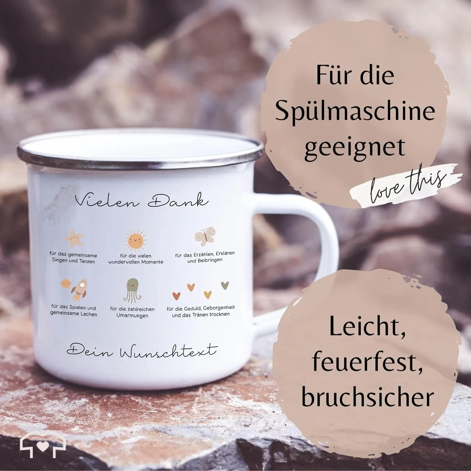 Эмалированная кружка Thank You Educator Gift – 300 мл – White Silver Geschenk mit Namen personalisiert by Shirtracer — фото 4