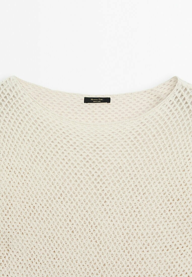 

Вязаный свитер BOAT NECK OPEN Massimo Dutti, бежевый