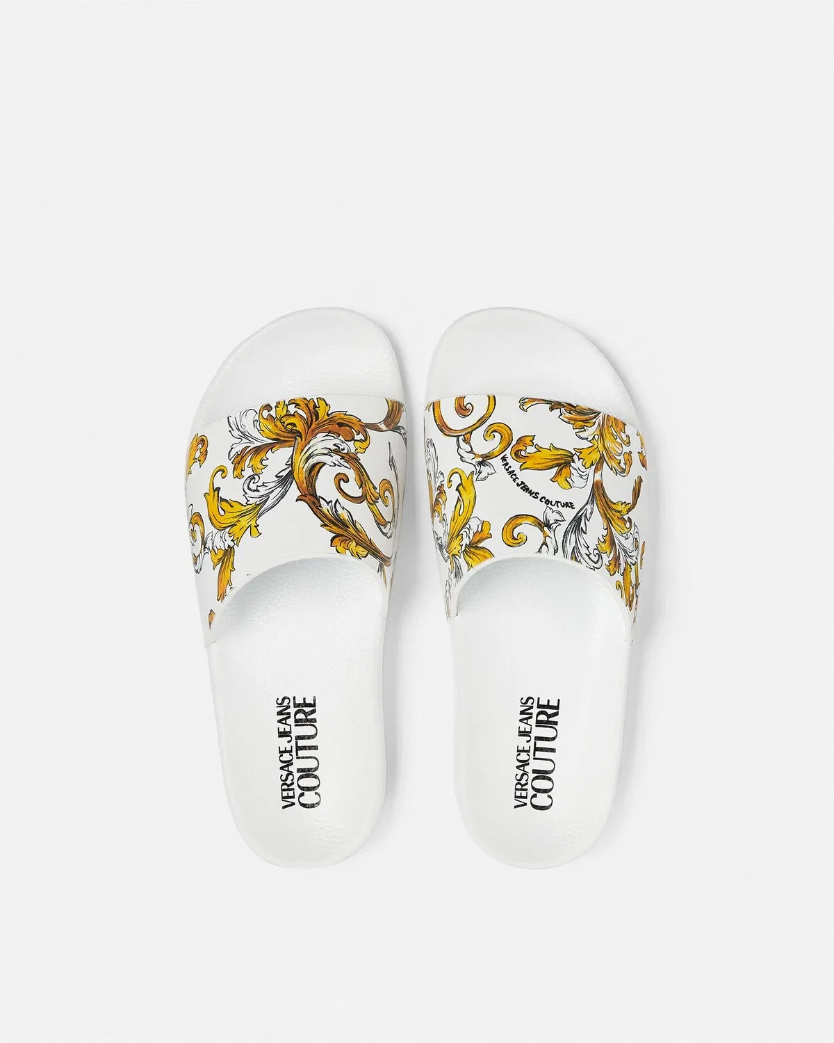 Сланцы VERSACE с контурным рисунком Барокко Shelly, белый — фото 3