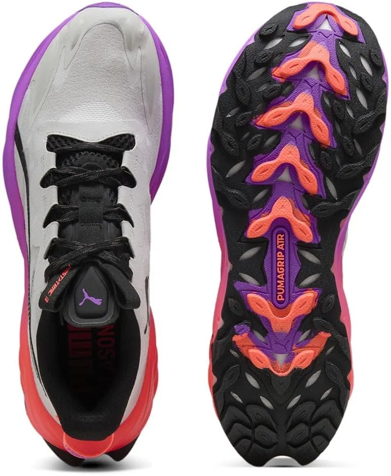 Мужские беговые кроссовки PUMA Fast-Trac Nitro 3, Feather Gray Glowing Red Pure Magenta — фото 2