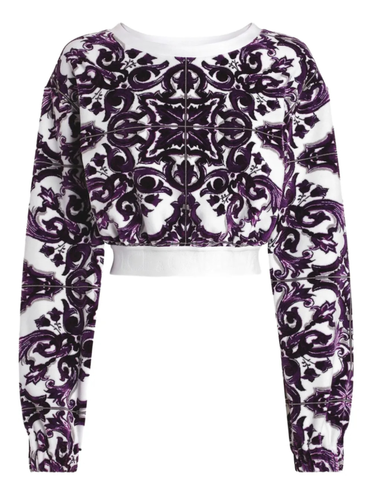 

Dolce & Gabbana укороченная толстовка, фиолетовый
