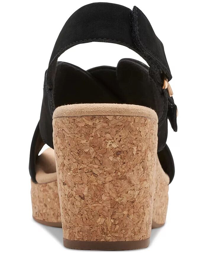 Женские босоножки Giselle Dove на танкетке Clarks, черный — фото 3