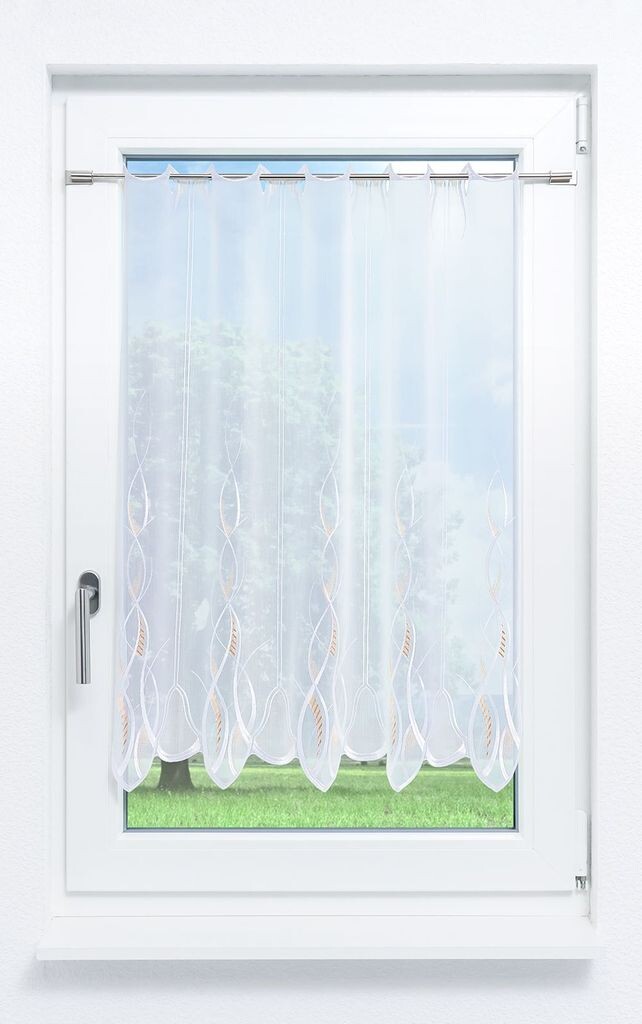 

Панельная штора Plauener Spitze - Melanie #1Ш (Ш х В) 64,8см*90см пастельно-оранжевый/оранжевый