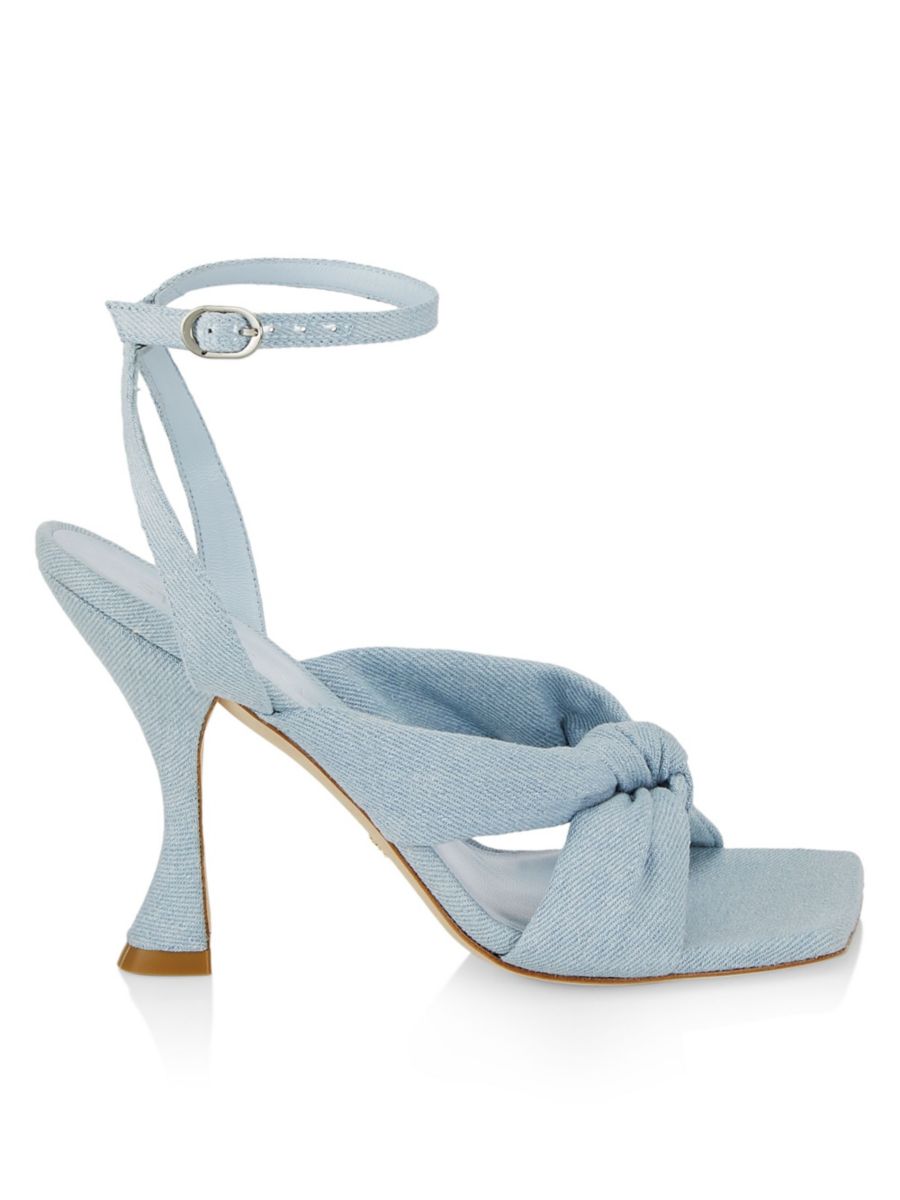 Джинсовые сандалии Playa с открытым носком Stuart Weitzman, цвет Light