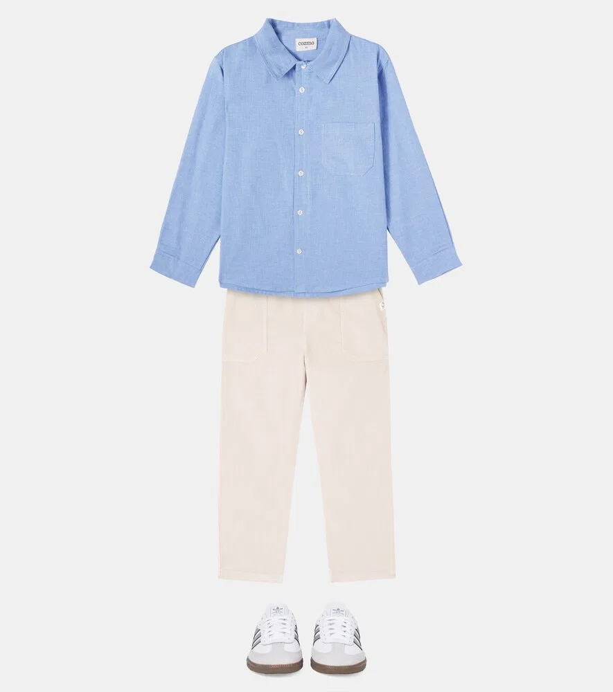 Кожаные кроссовки Samba OG Adidas Originals Kids, белый — фото 2