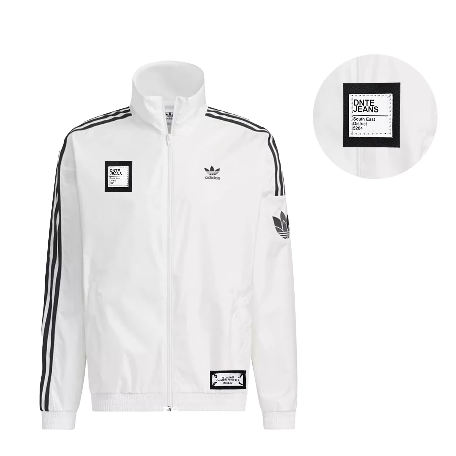 Куртка унисекс со стойкой, умеренная, other Adidas Originals, Bright White — фото 4
