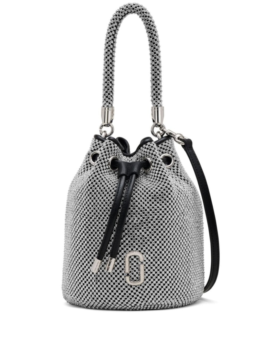 Сумка-ведро The Rhinestone Mini Bucket Marc Jacobs, серебристый