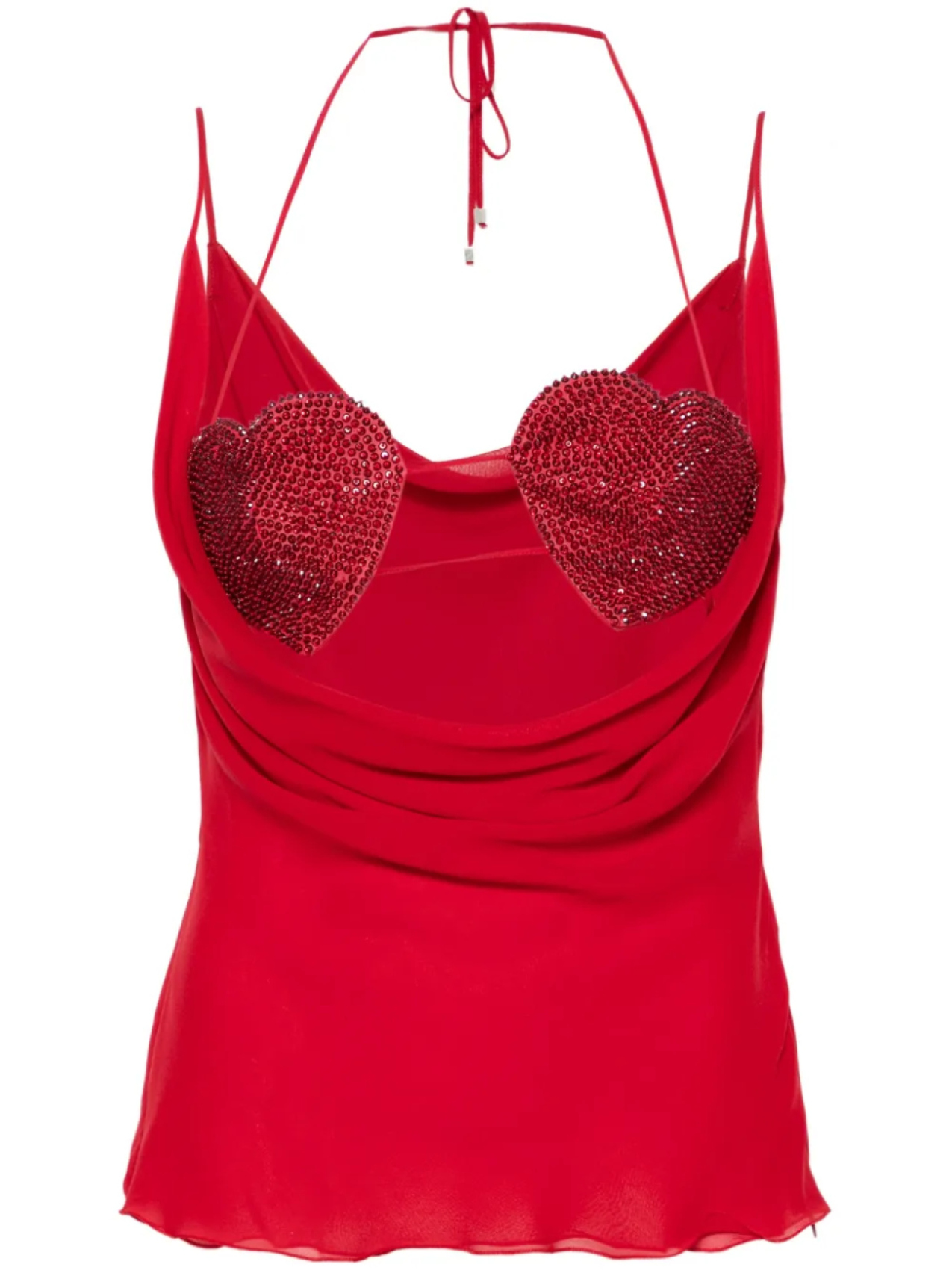 

Blumarine топ со стразами, красный