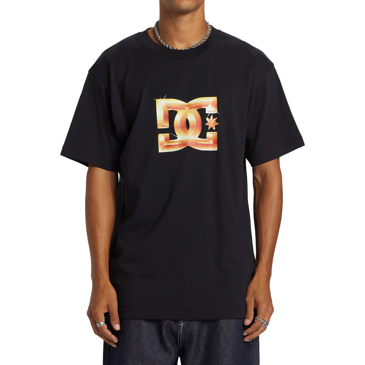 

Мужская DC Star Хром Скос Обувь DC Футболка DC Shoes, чёрный