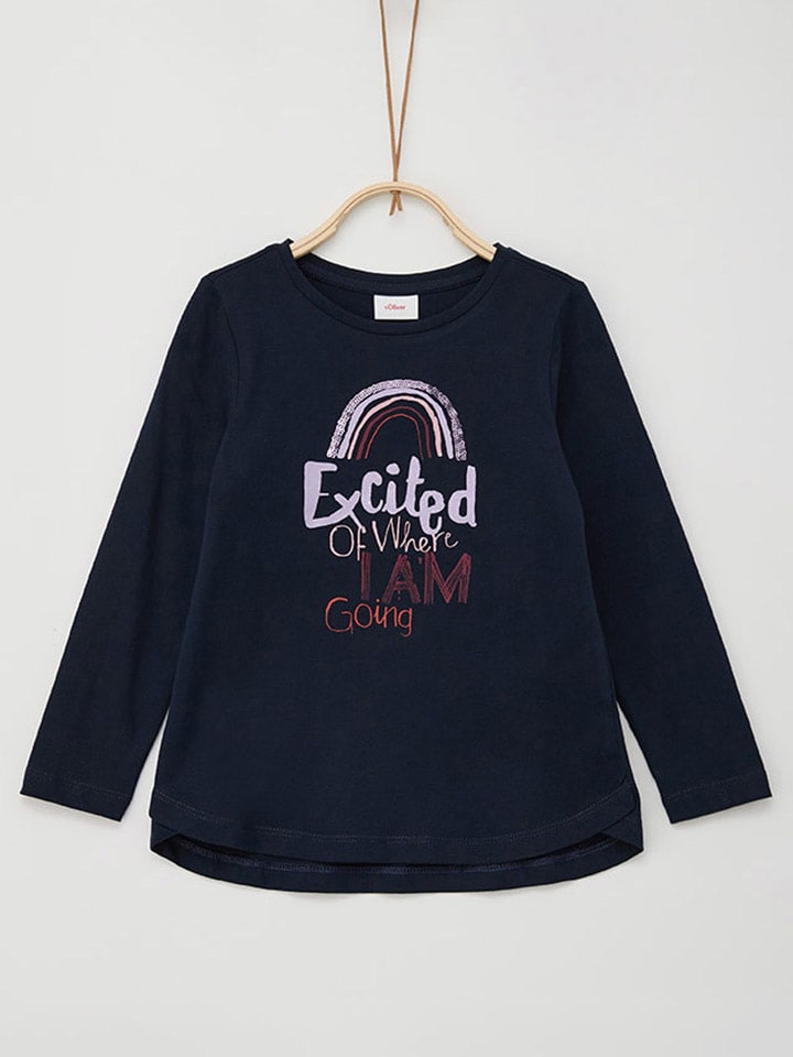 

Лонгслив s.Oliver Longsleeve, темно-синий
